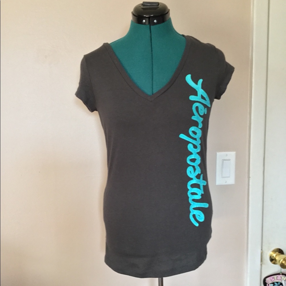 AEROPOSTALE.....100% Cotton, Grey Top
